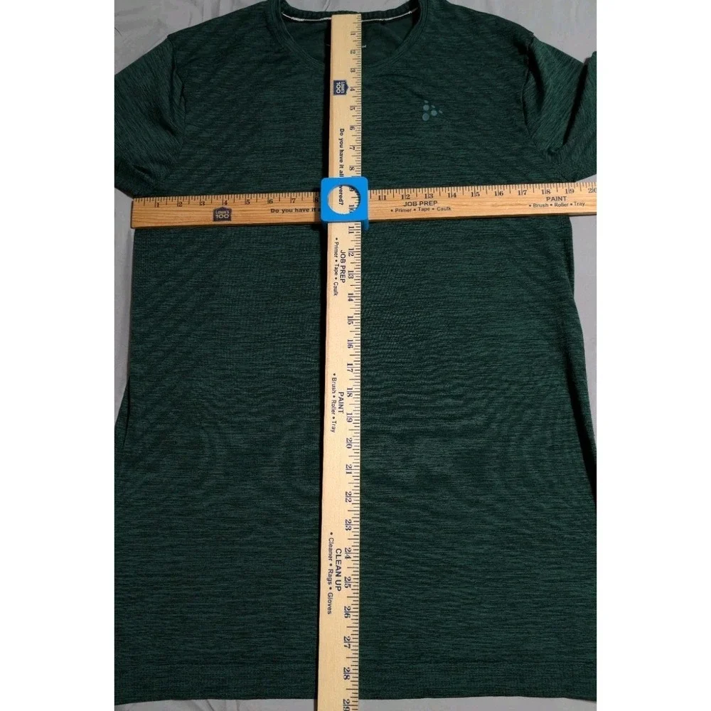 Craft Fuseknit Comfort RN LS Mens L Green Seamless Base Layer Shirt Running